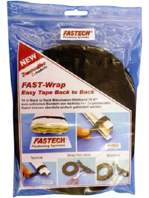 Fastech - 702-330-BAG - Hook-and-loop fastener on reel black 10.0 m x16 mm, 702-330-BAG, Fastech