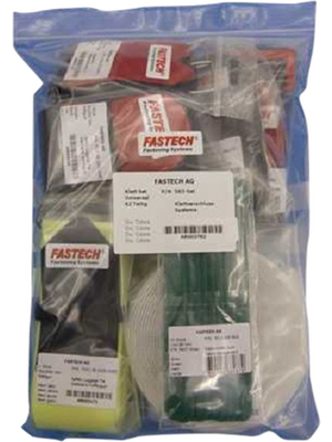 Fastech - 583-SET-BAG - Hook-and-loop cable ties red / black / white / green / yellow, 583-SET-BAG, Fastech