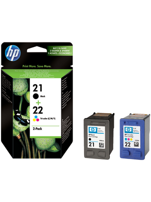 Hewlett Packard (DAT) - SD367AE - BK/colour combo pack 21/22 black / multicoloured, SD367AE, Hewlett Packard (DAT)