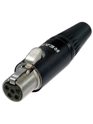 Rean - RT5FC-B - XLR, Cable socket 5 N/A TINY Soldering Connection black, RT5FC-B, Rean