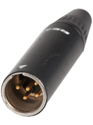 Rean - RT5MC-B - XLR, Cable plug 5 N/A TINY Soldering Connection black, RT5MC-B, Rean