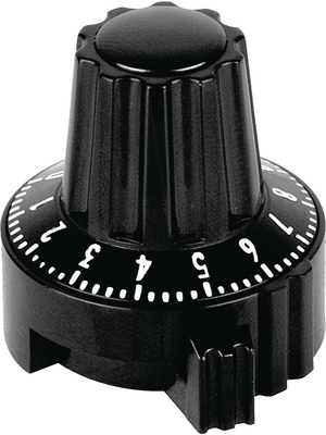 Mentor - 4331.6032 - Locking knob with scale black 22.8 mm, 4331.6032, Mentor