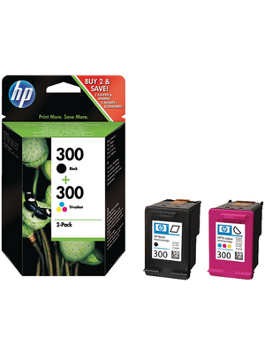 Hewlett Packard (DAT) - CN637EE - Combo pack 300 black / multicoloured, CN637EE, Hewlett Packard (DAT)