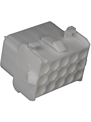 TE Connectivity - 350784-1 - Receptacle housing Pitch6.35 mm Poles 3 x 5 accepts male or female contacts / Multi row MATE-N-LOK Universal, 350784-1, TE Connectivity