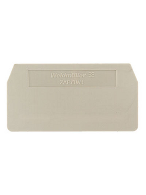 Weidmller - ZAP/TW 1 - End plate N/A beige, 1608740000, ZAP/TW 1, Weidmller