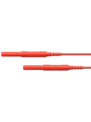 Schtzinger - HSPL 7576 / 1 / 50 / RT - Safety test lead for high voltage ? 4 mm red 50 cm 1 mm2 CAT IV, HSPL 7576 / 1 / 50 / RT, Schtzinger