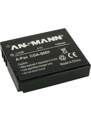 Ansmann - A-PAN CGA S005 - Battery pack 3.7 V 980 mAh, A-PAN CGA S005, Ansmann
