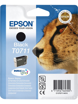 Epson - C13T071140 - Ink T0711 black, C13T071140, Epson