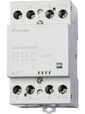 Finder - 22.44.0.230.4310 - Contactor, 11 kW, 4 NO, 22.44.0.230.4310, Finder