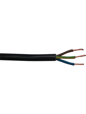  - CABLE-EL3X100 - Mains cable,   3 x1.00 mm2, black, CABLE-EL3X100