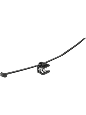 HellermannTyton - T50ROSEC24 PA66HS/PA66HIRHS BK 500 - Cable Tie with Edge Clip sideway - Parallel / Edge 3-6 mm 200 mm x 4.6 mm, T50ROSEC24 PA66HS/PA66HIRHS BK 500, HellermannTyton