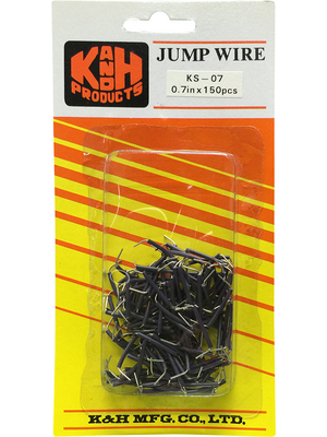 K & H - JUMP WIRE KS-07 - Jumper wire violet 17.5 mm PU=Pack of 150 pieces, JUMP WIRE KS-07, K & H