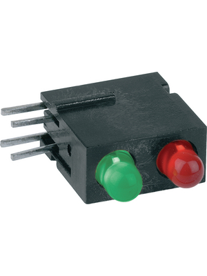 Mentor - 1801.8233 - PCB LED 3 mm round green/red low current, 1801.8233, Mentor