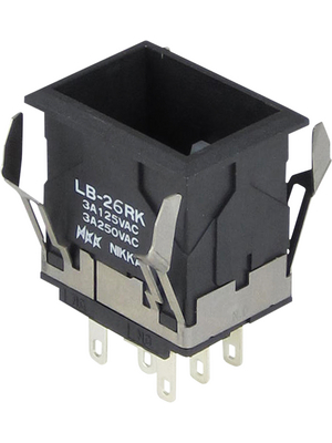 NKK - LB26RKW01 - Push-button Switch, 3 A, on-on, LB26RKW01, NKK