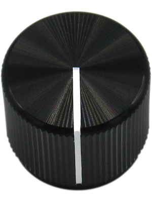 RND Components - RND 210-00358 - Aluminium Knob, black, 3.2 mm shaft, RND 210-00358, RND Components