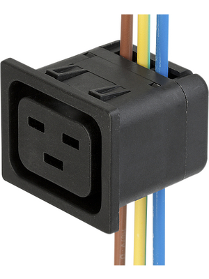 Schurter - 4710.3014 - IEC Appliance Outlet, Snap-in, IEC J, 16 A/250 VAC, 4710.3014, Schurter