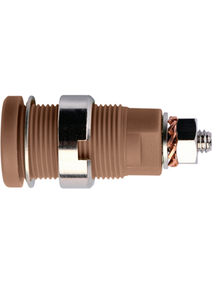 Schtzinger - SEB 6445 Ni / BR - Safety socket ? 4 mm brown CAT III N/A, SEB 6445 Ni / BR, Schtzinger