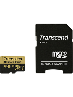 Transcend - TS64GUSDU3 - MicroSD Memory Card 64 GB, TS64GUSDU3, Transcend