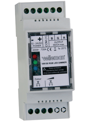 Velleman - VM150 - RGB LED dimmer, DIN rail N/A, VM150, Velleman