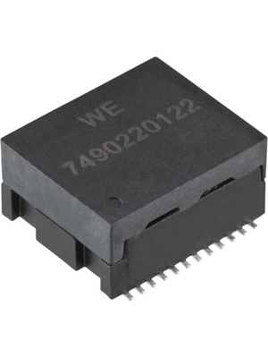 Wrth Elektronik - 7490220122 - LAN transformer SMD 1:1 350 uH Ports=1, 7490220122, Wrth Elektronik