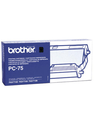 Brother - PC-75 - Print cartridge with film roll PC-75 black, PC-75, Brother