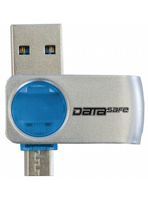  - 877429 - USB Stick USB stick Datasafe USB 3.0 & micro USB 2.0 32 GB silver/blue, 877429
