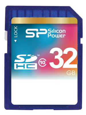 Silicon Power - SP032GBSDH010V10 - SDHC Class 10 SD card 32 GB, SP032GBSDH010V10, Silicon Power