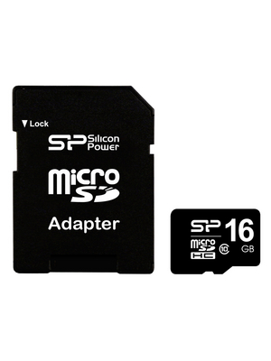 Silicon Power - SP016GBSTH010V10-SP - SDHC Class 10 microSD card 16 GB, SP016GBSTH010V10-SP, Silicon Power