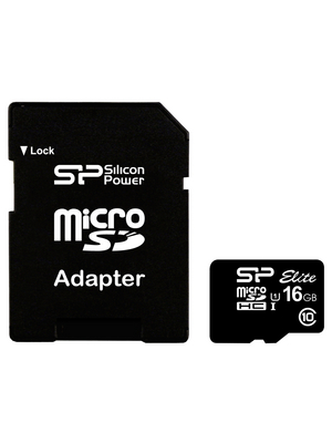 Silicon Power - SP016GBSTHBU1V10-SP - Elite UHS-1 Class 10 microSD card 16 GB, SP016GBSTHBU1V10-SP, Silicon Power
