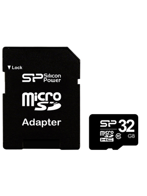 Silicon Power - SP032GBSTH010V10-SP - SDHC Class 10 microSD card 32 GB, SP032GBSTH010V10-SP, Silicon Power