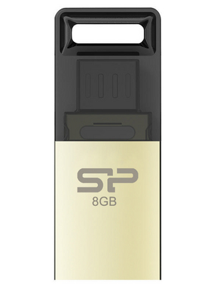Silicon Power - SP008GBUF2X10V1C - USB Stick OTG Mobile X10 8 GB graphite grey, SP008GBUF2X10V1C, Silicon Power