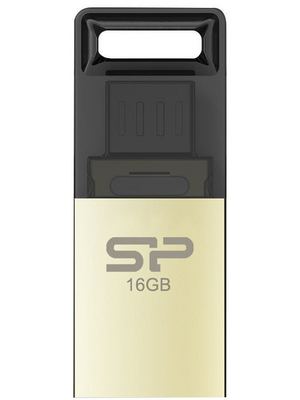 Silicon Power - SP016GBUF2X10V1C - USB Stick OTG Mobile X10 16 GB graphite grey, SP016GBUF2X10V1C, Silicon Power