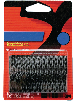 3M - 762CH - Velcro tape black 25.4 mmx76.2 mm PU=Pack of 4 pieces, 762CH, 3M