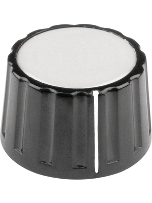 Mentor - 333.61 - Plastic rotary knob with line black 28 mm, 333.61, Mentor