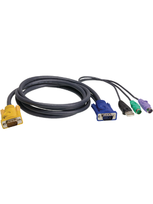 Aten - 2L-5303UP - Special KVM combination cable, PS/2/USB/VGA 3.00 m, 2L-5303UP, Aten