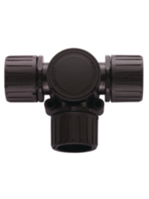 HellermannTyton - HG-16-T BK - Conduit fitting Rated width=16 black T-Connector - 166-24800, HG-16-T BK, HellermannTyton