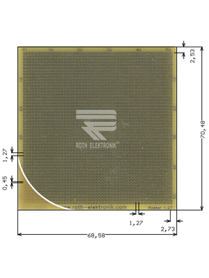 Roth Elektronik - RE013-LF - Prototyping board FR4 epoxy fibre-glass + HAL, RE013-LF, Roth Elektronik