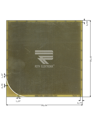 Roth Elektronik - RE014-LF - Prototyping board FR4 epoxy fibre-glass + HAL, RE014-LF, Roth Elektronik
