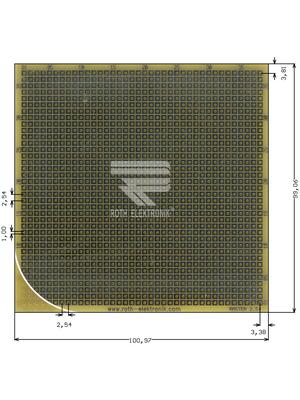 Roth Elektronik - RE017-LF - Prototyping board FR4 epoxy fibre-glass + HAL, RE017-LF, Roth Elektronik