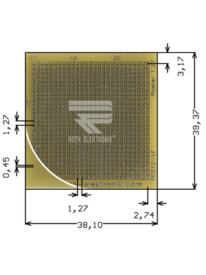 Roth Elektronik - RE012-LF - Prototyping board FR4 epoxy fibre-glass + HAL, RE012-LF, Roth Elektronik