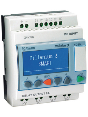 Crouzet - XD10 SMART 24 VDC - Logic controller Millenium 3 XD10 SMART 24 VDC, 6 DI (4 D/A), 4 RO, XD10 SMART 24 VDC, Crouzet