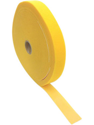 Fastech - T0601502081125 - Hook-and-loop fastener on reel yellow 25.0 m x15 mm, T0601502081125, Fastech