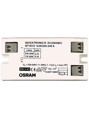 Osram - QT-ECO 1X26/220-240 S - Electronic control gear 23.5 W, QT-ECO 1X26/220-240 S, Osram
