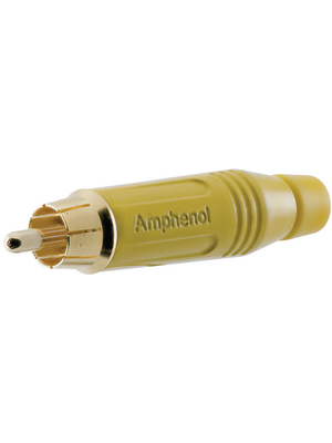 Amphenol - ACPR-YEL - RCA cable plug yellow, ACPR-YEL, Amphenol