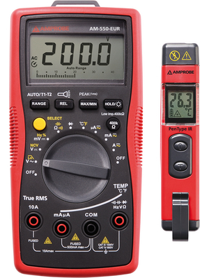 Amprobe - AM-550/IR-450-EUR - Multimeter digital TRMS AC 5999 digits 1000 VAC 1000 VDC 10 ADC, AM-550/IR-450-EUR, Amprobe
