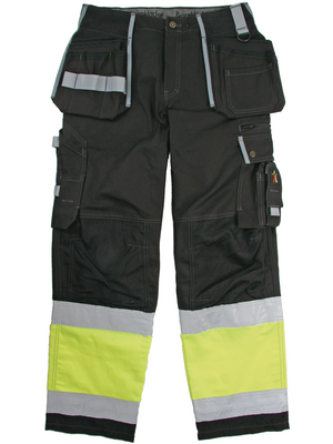 Bjoernklaeder - 665170499-C52 - Tool Pocket Trousers with Reflex 665 yellow-black C52/L, 665170499-C52, Bj?rnkl?der