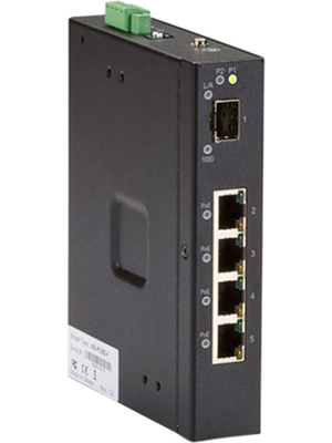 Black Box - LIE401A - Industrial Gigabit Ethernet PoE Switch 4x 10/100/1000 RJ45 / 1x SFP, LIE401A, Black Box