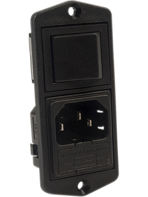 Bulgin - BVA01/Z0000/10 - Plug Combi-Module Faston 6.3 x 0.8 mm 10 A/250 VAC black Screw mounting L + N + PE, BVA01/Z0000/10, Bulgin