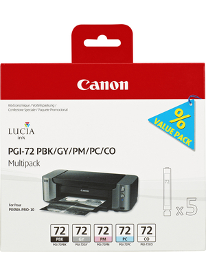 Canon Inc - CLI-72 - Ink multipack PGI-72MUL photo black / grey / photo magenta / photo cyan / chrome, CLI-72, Canon Inc