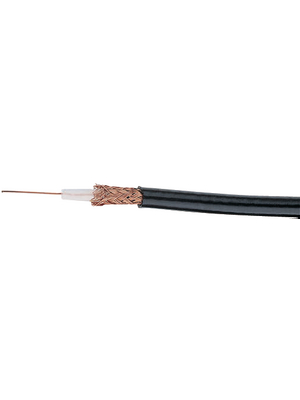 Ceam - RG59B/U BK - Coaxial cable   1 x0.58 mm Steel wire, copper plated (StCu) black, RG59B/U BK, Ceam